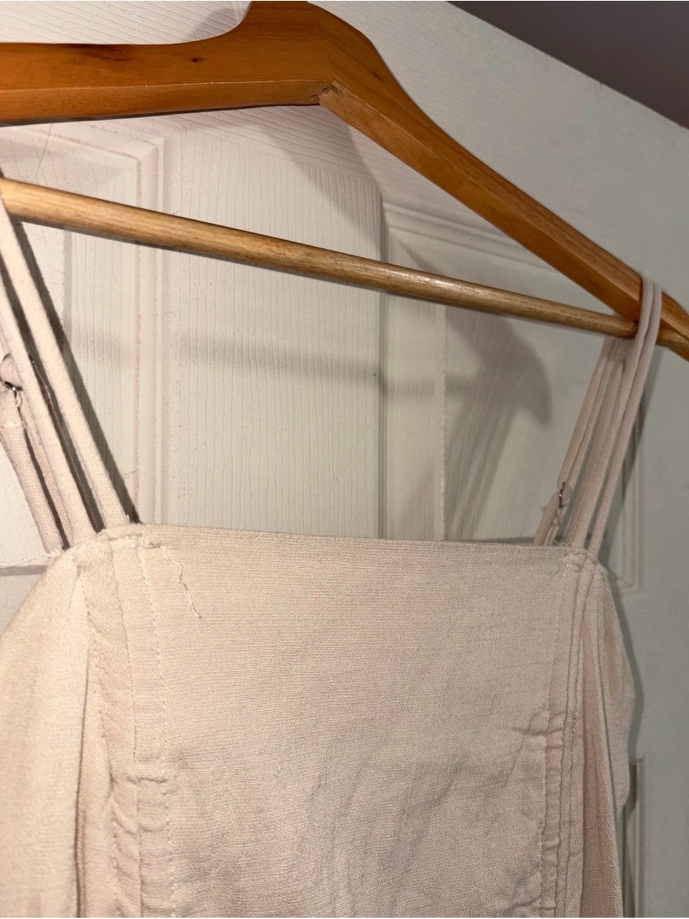 wild fable Cream Ruched Drawstring Mini Dress - Picture 3 of 7